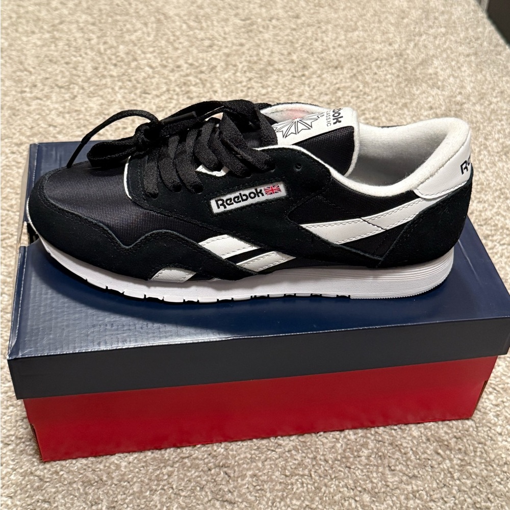 Reebok Classic Black and White Sneakers